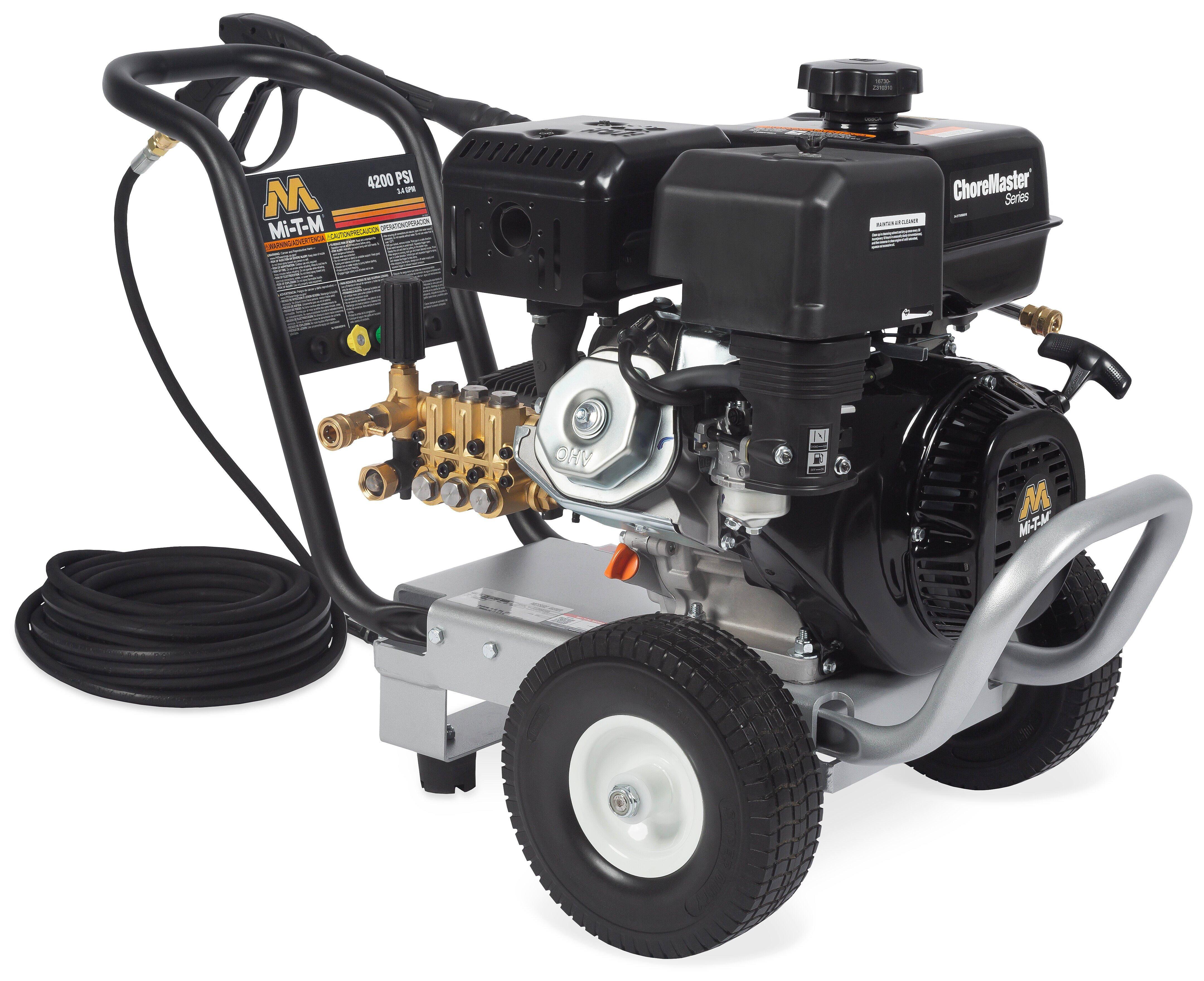 4200 PSI 3.4 GPM Gas Powered Cold Water Pressure Washer With 420 Cc 