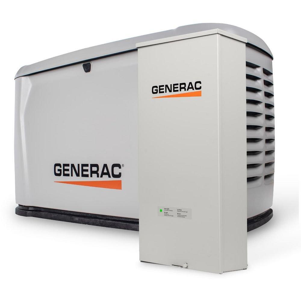 26/24kW Air-Cooled Standby Generator, 200A Transfer Switch 