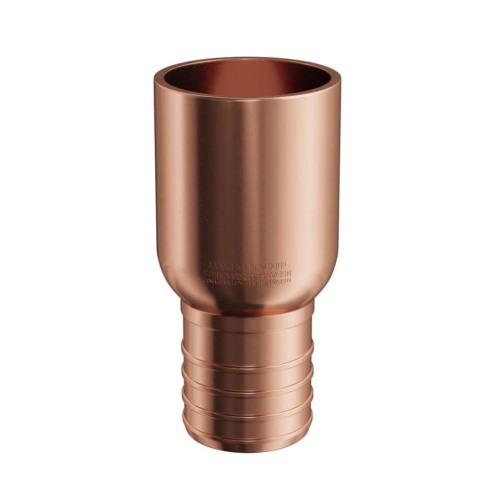 1 in. Male Sweat x 1 in Copper PEX Crimp Adapter 