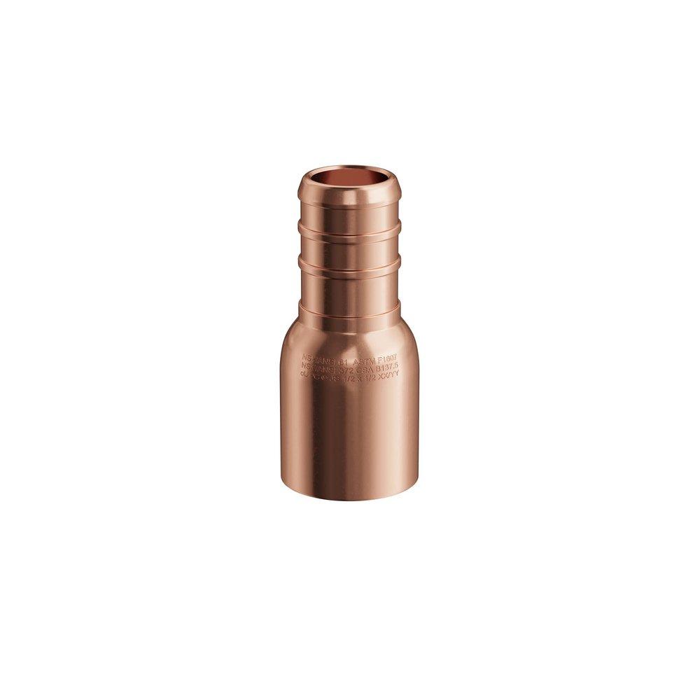1/2 in. Male Sweat x 1/2 in. Barb Copper PEX Crimp Adapter 
