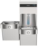 Elkay Pro Filtration Vandal Resistant Connected Bottle Filling Station&BiLevel ADA Cooler Refrig Ultra-Cap Lead Rd SS 
