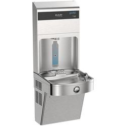 Elkay Pro Filtration Vandal Resistant Connected Bottle Filling Station&Sgl ADA Cooler Refrig Ultra-Capacity Lead Rd SS