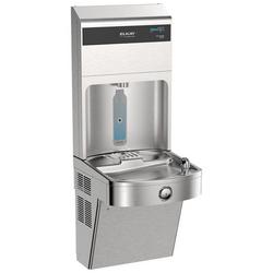 Elkay Pro Filtration Vandal Resistant Connected Bottle Filling Station&Sgl ADA Cooler Refrig Ultra-Capacity Lead Rd SS