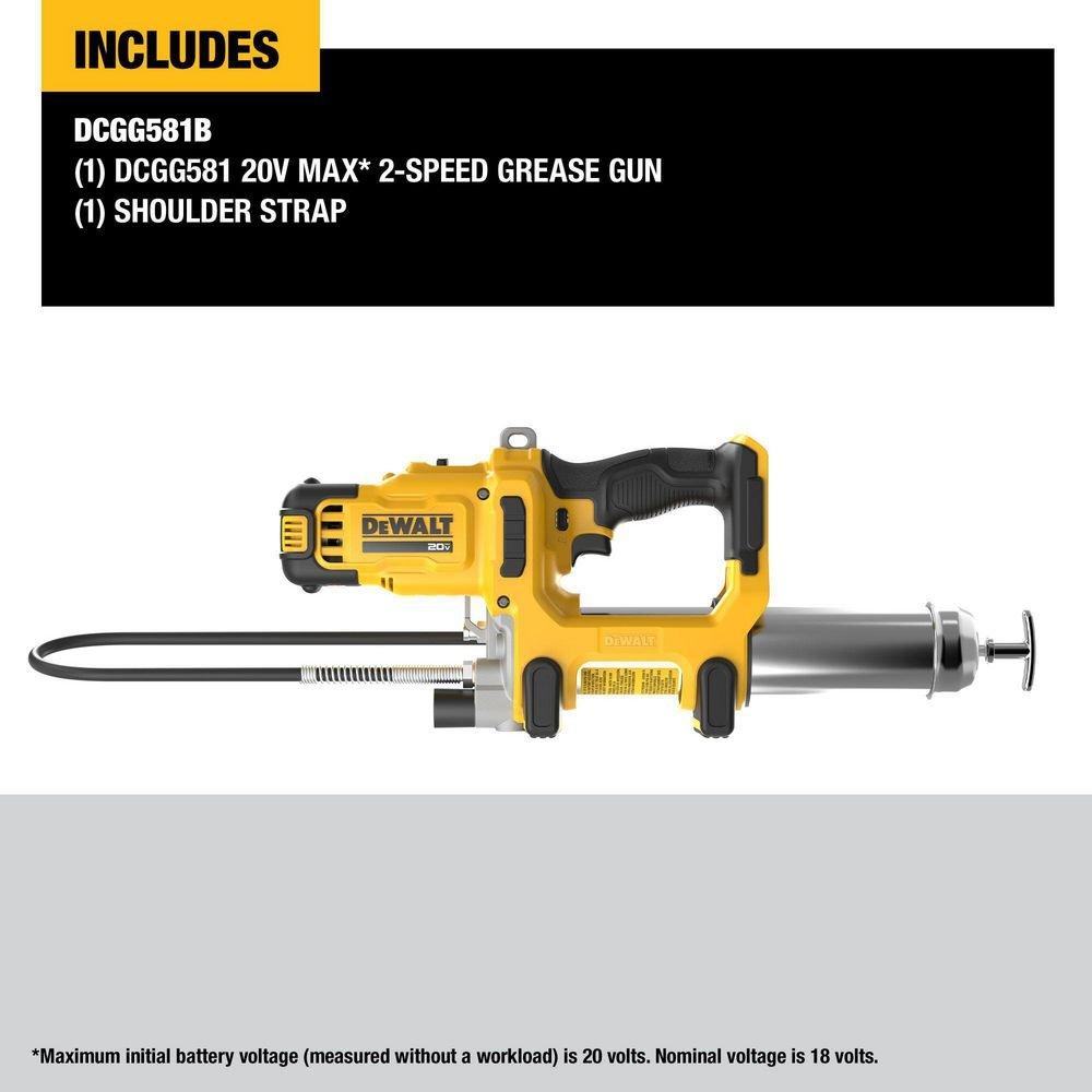 20V Max 2-Speed Grease Gun (Bare) 
