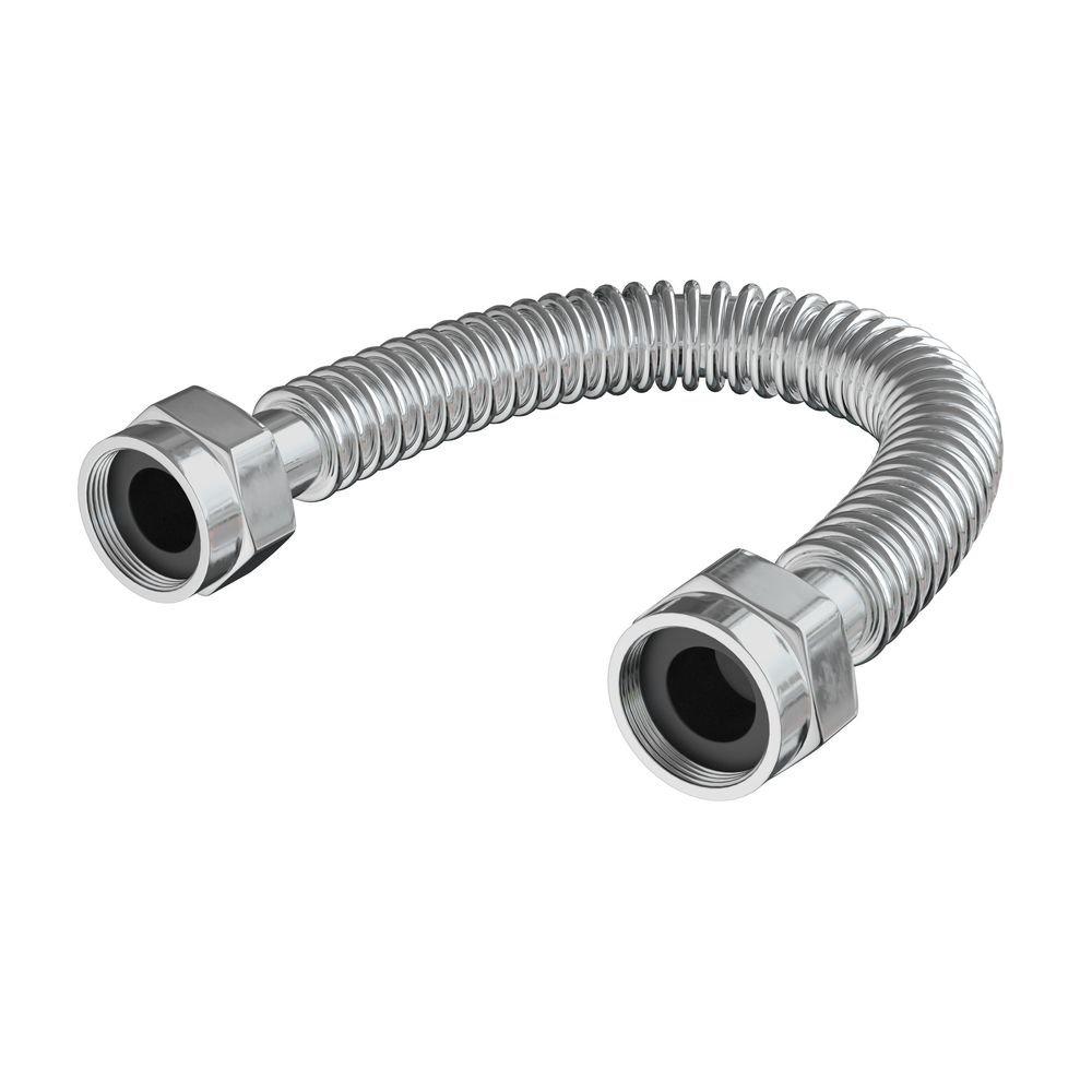 1-1/4 in. x 18 in. FIP Stainless Steel Corrugated Flexible Water Heater Connector 