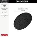 Delta Universal Showering Components: 10 Single-Function Raincan Shower Head 