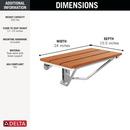 Delta Universal Showering Components: ADA Tilt-Up Shower Seat 