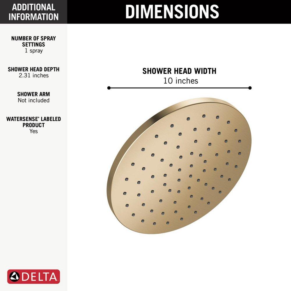 Delta Universal Showering Components: 10 Single-Function Raincan Shower Head 