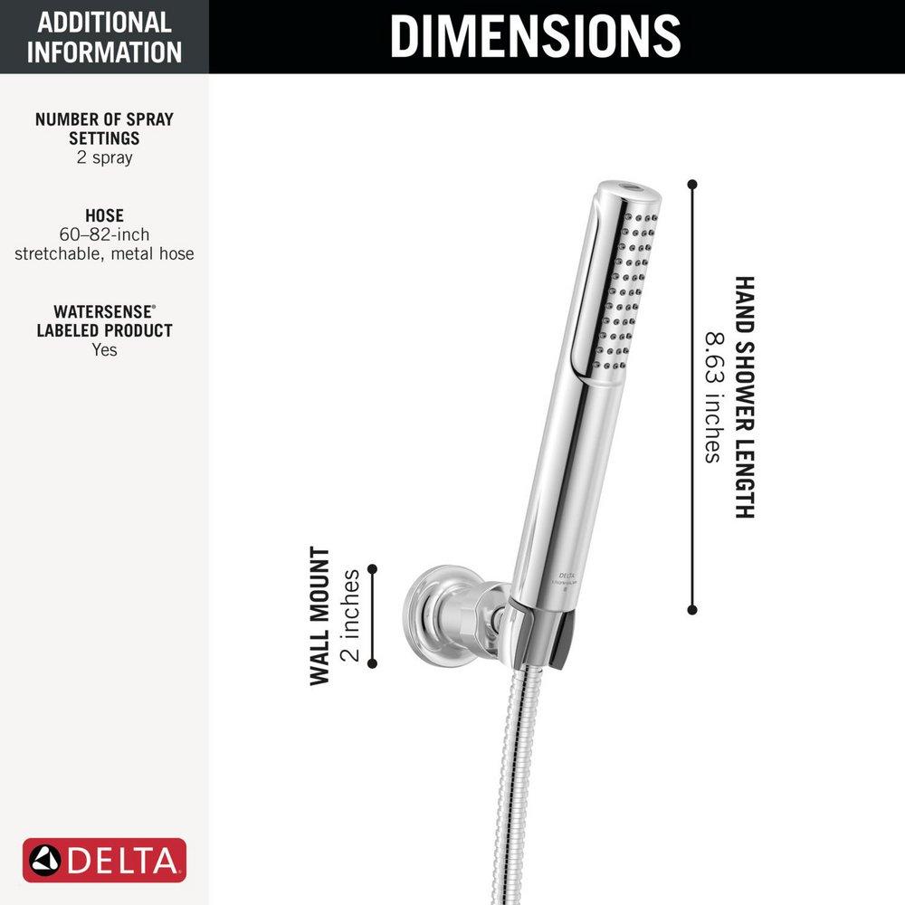 Delta Universal Showering Components: 2-Setting Hand Shower with ProClean Spray Wall Mount 