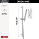 Delta Universal Showering Components: 2-Setting Hand Shower with ProClean Spray Slide Bar Mount 