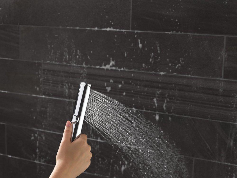 Delta Universal Showering Components: 2-Setting Hand Shower with ProClean Spray Slide Bar Mount 