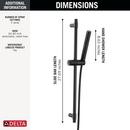 Delta Universal Showering Components: 2-Setting Hand Shower with ProClean Spray Slide Bar Mount 
