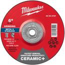 6"" x 1/4"" x 5/8""-11 Ceramic+ Metal Grinding Wheel - Type 27 