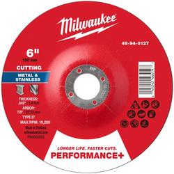 6"" x .045"" x 7/8"" Performance+ Metal Cut Off Wheel - Type 27