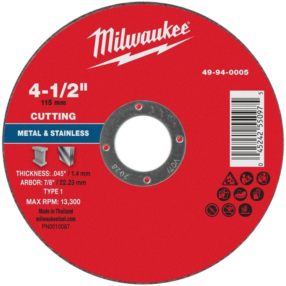 4-1/2"" x .045"" x 7/8"" Metal Cut Off Wheel -Type 1 
