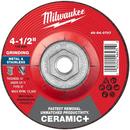 4-1/2"" x 1/4"" x 5/8""-11 Ceramic+ Metal Grinding Wheel - Type 27 