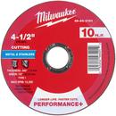 4-1/2"" x .045"" x 7/8"" Performance+ Metal Cut Off Wheel - Type 1 - 10pc 