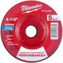 4-1/2"" x 1/4"" x 7/8"" Performance+ Metal Grinding Wheel - Type 27 - 5pc 