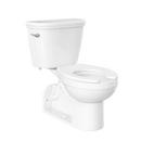 1.0 gpf Round Floor Mount Two Piece Toilet with Left-Hand Trip Lever in White 