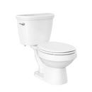 1.0 gpf Round Floor Mount Two Piece Toilet with Left-Hand Trip Lever in White 