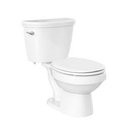 1.0 gpf Round Floor Mount Two Piece Toilet with Left-Hand Trip Lever in White
