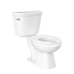 1.0 gpf Elongated Floor Mount Two Piece Toilet with Left-Hand Trip Lever in White