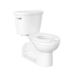 1.0 gpf Round Floor Mount Two Piece Toilet with Left-Hand Trip Lever in White