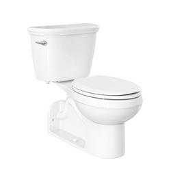 1.0 gpf Elongated Floor Mount Two Piece Toilet with Left-Hand Trip Lever in White