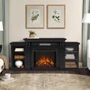 Calie 67"" Electric Fireplace TV Stand in Black by Real Flame 