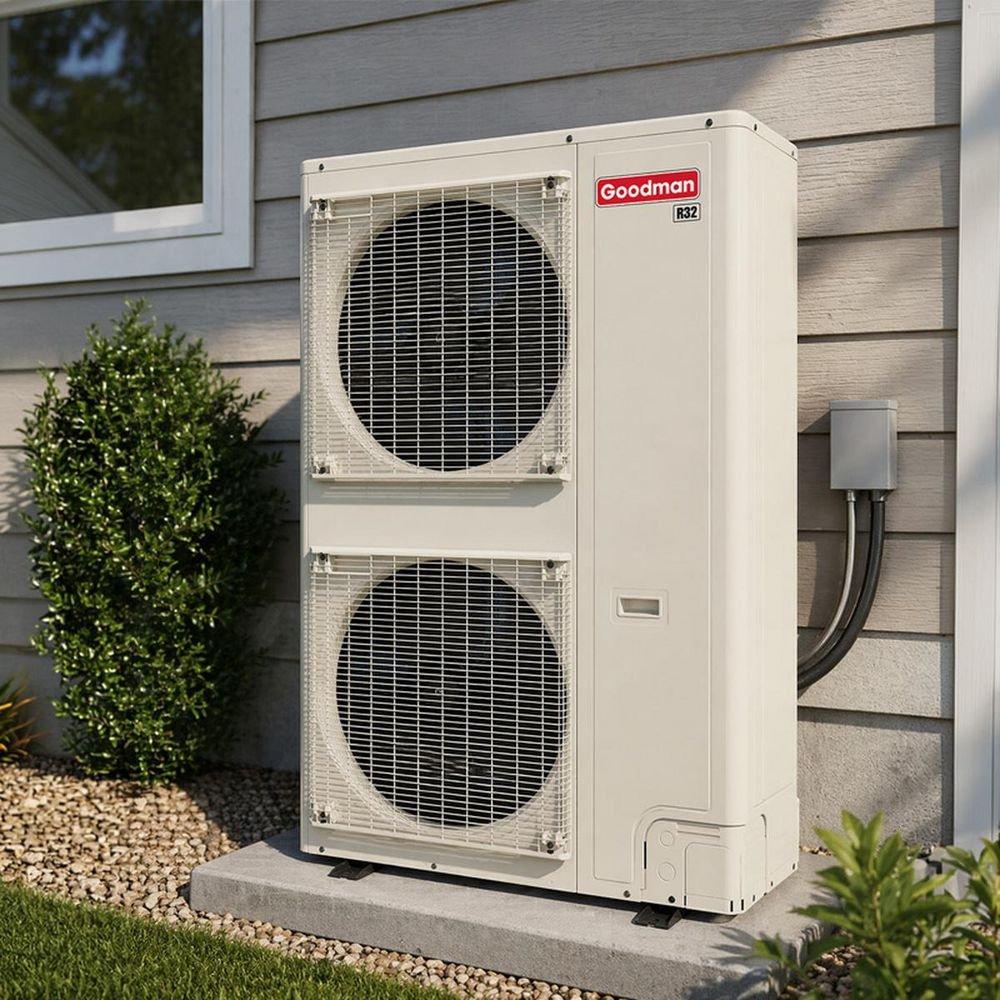 Goodman&reg; 21 SEER2 - Side Discharge Inverter Heat Pump - 208/230/1/60 - R-32 