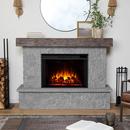 Odette 64"" Grand Electric Fireplace in Glacier Stone by Real Flame 