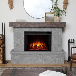 Odette 64"" Grand Electric Fireplace in Glacier Stone by Real Flame