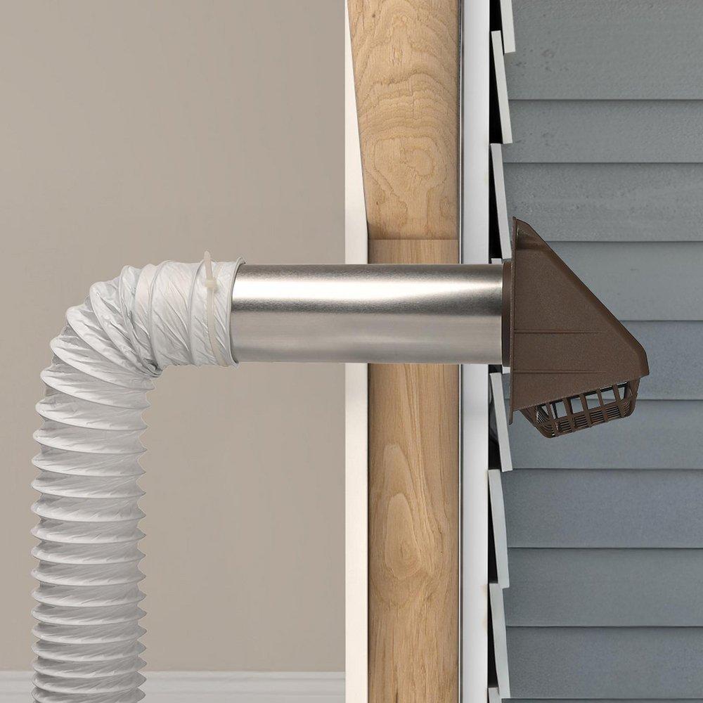 Deflecto Brown 3 in. Dryer Vent Hood 