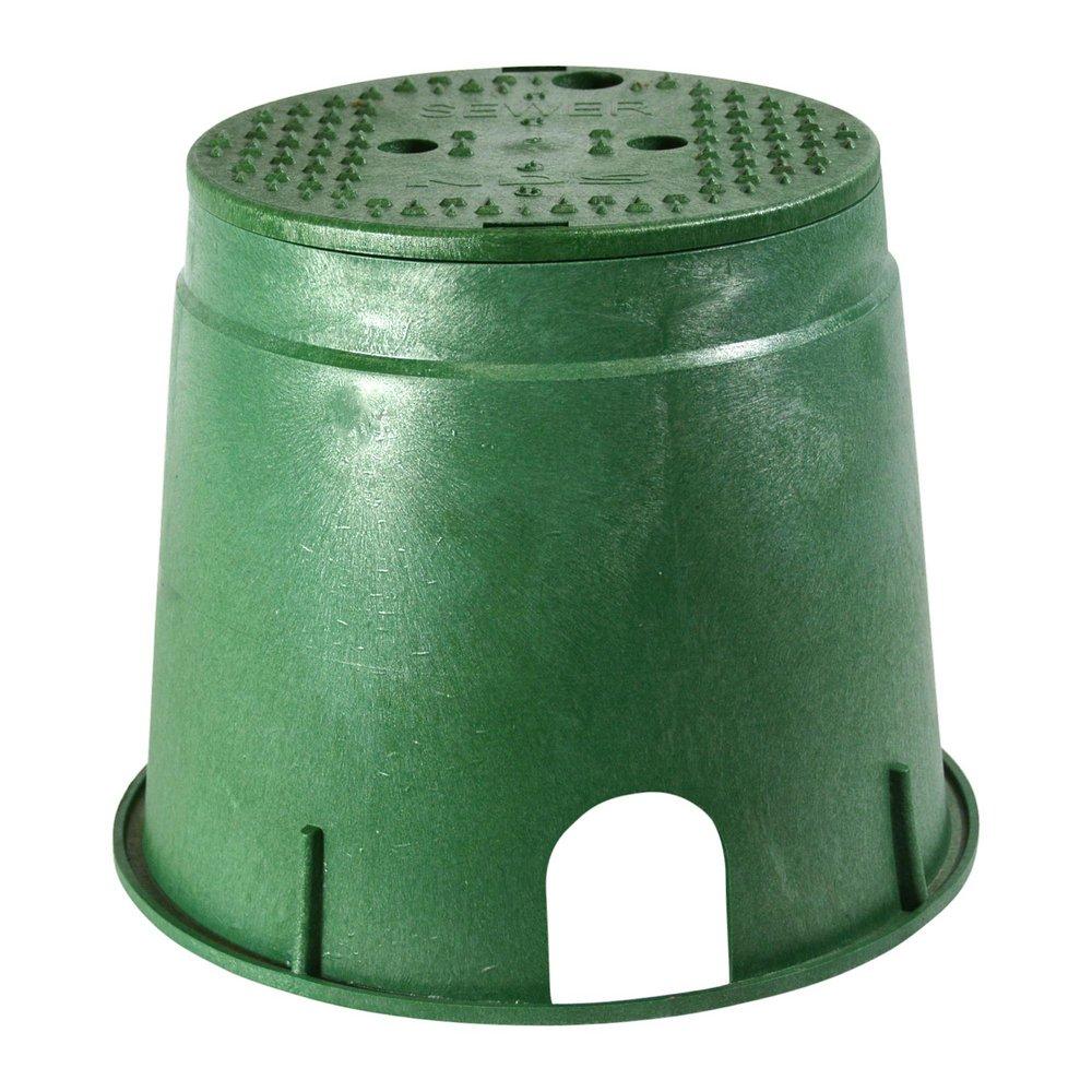 NDS Green Round Valve Box with Sewer Cover 