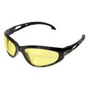 Yellow Lens Black Frame Safety Glasses