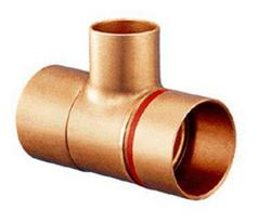 3/4 x 3/4 x 1/2 in. Copper Tee