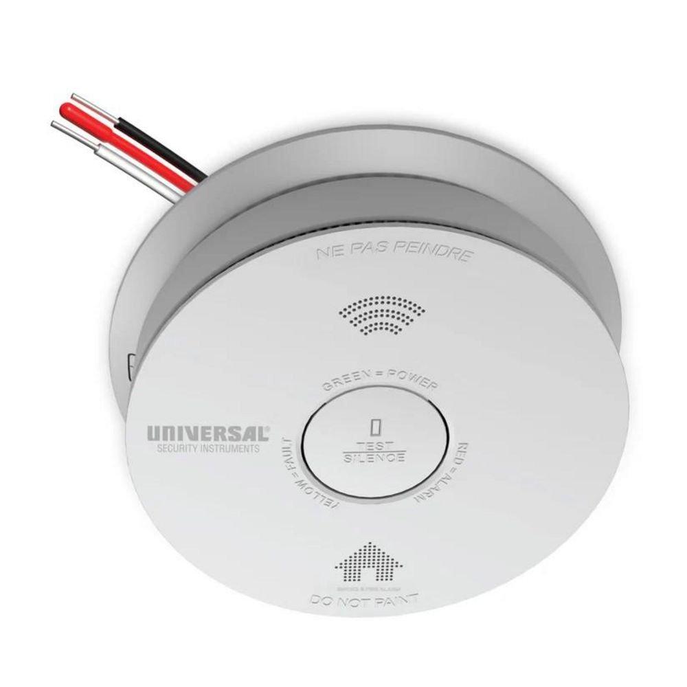 USI Photoelectric Smoke & Fire Alarm Hardwired with 10 Year Battery Backup 