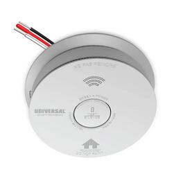 USI Photoelectric Smoke Fire & Carbon Monoxide Alarm Hardwired with 10-Year Backup Battery Voice Alert