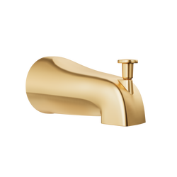 5 in. Integrated Diverter Tub Spout in Brushed Gold - Slip Fit