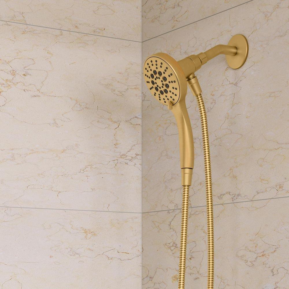 PROFLO&reg; Brushed Gold Multi Function Magnetic Hand Shower 