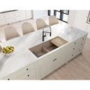 45 in. Undermount Quartz Double Bowl Workstation Kitchen Sink in Sand 