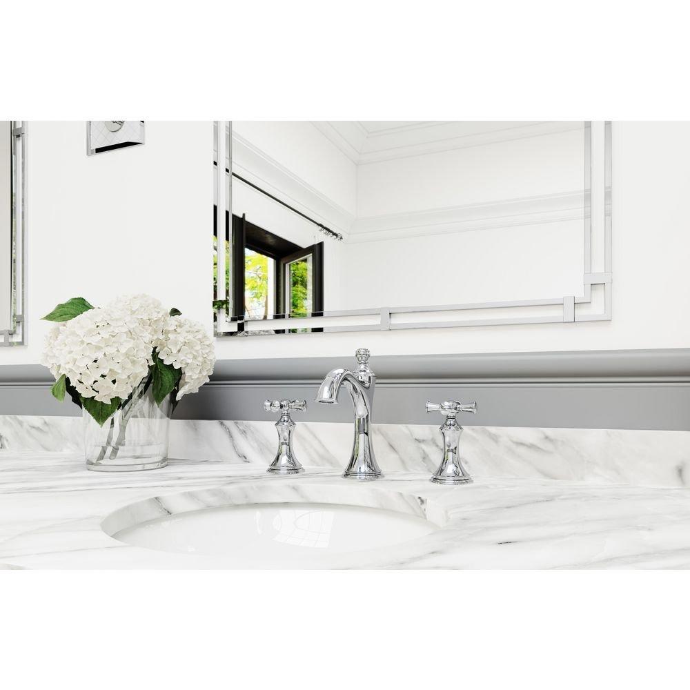 Tisbury 2-Handle Widespread 8" Cross Handle Faucet in Polished Chrome 