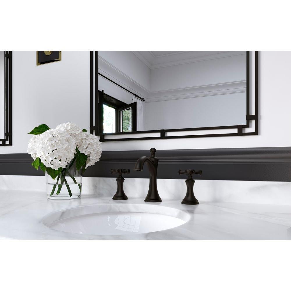 Tisbury 2-Handle Widespread 8" Cross Handle Faucet in Spot Defense Matte Black 