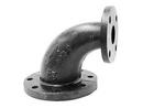 6 x 4 in. Flanged x Threaded 125# Black Cast Iron 90 Degree Elbow 