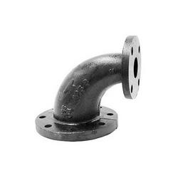 6 in. Flanged 125# Black Pressure Rated Cast Iron 90 Degree Elbow