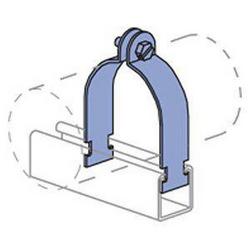 3-1/8 in. Pre-galvanized Carbon Steel Strut Pipe Clamp