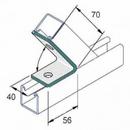 Electrogalvanized Carbon Steel Angle Connector Strut Bracket