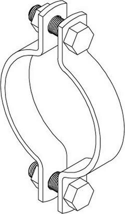 1-1/2 in. Plain Carbon Steel Standard Pipe Clamp