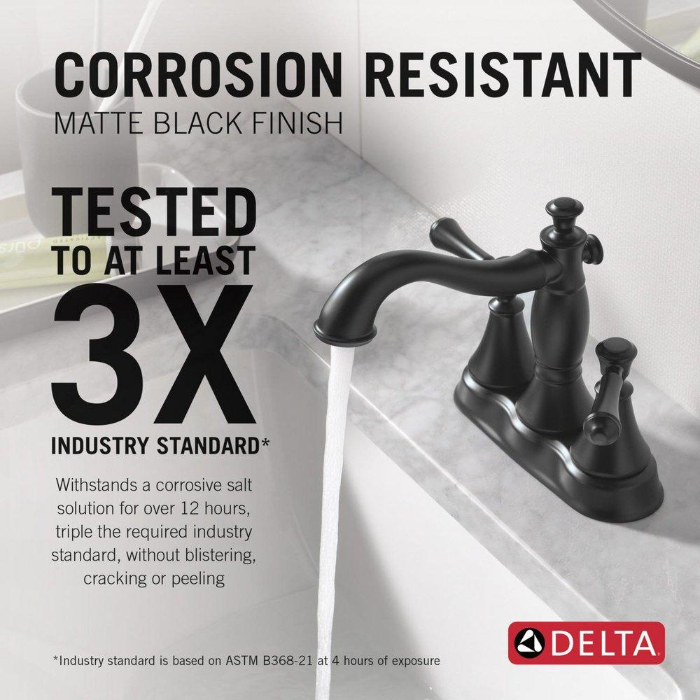 Delta Cassidy: Two Handle Centerset Bathroom Faucet 