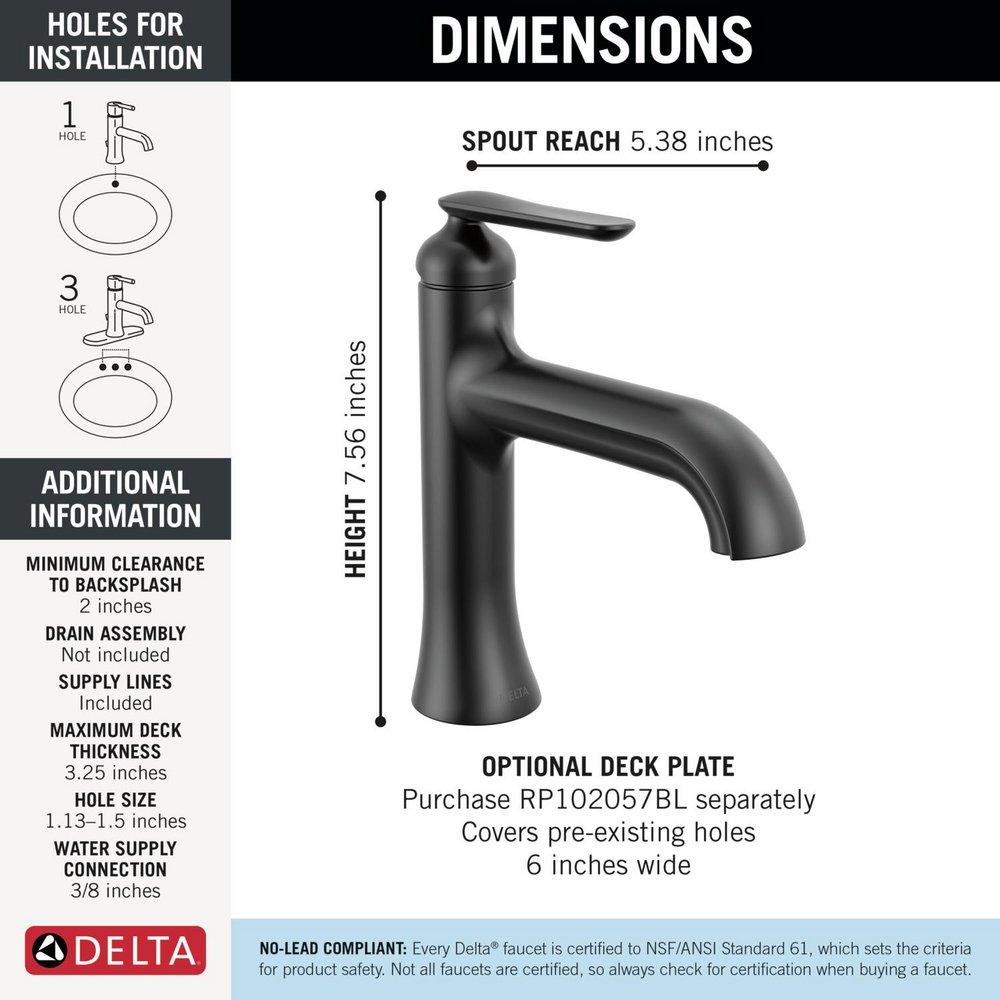 Delta Bonacci: Single Handle Bathroom Faucet 